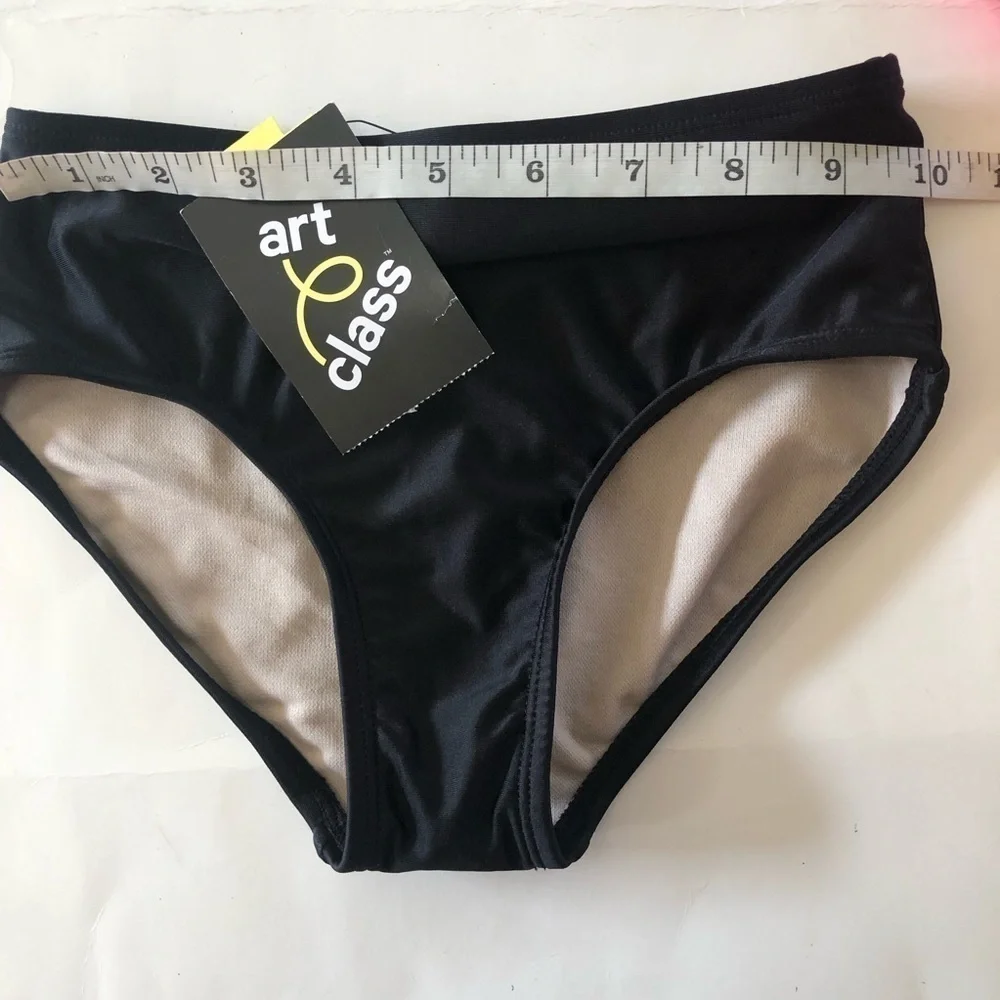 Bundle 3Pc Art Class Cat & Jack Tropical Bralette Pink Black Bikini Bottoms Set
